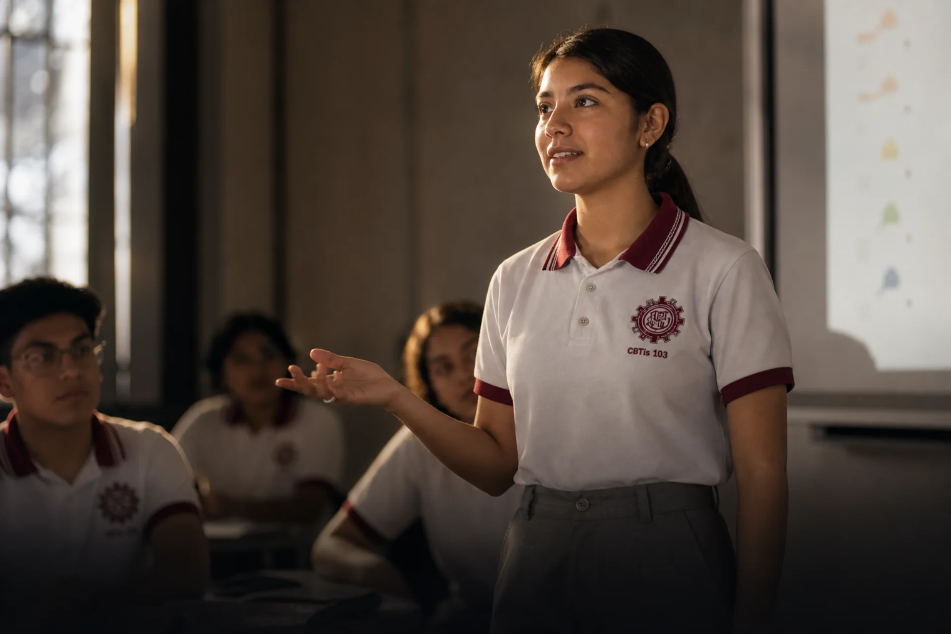 Estudiantes de Administración de Recursos Humanos en el CBTIS 103