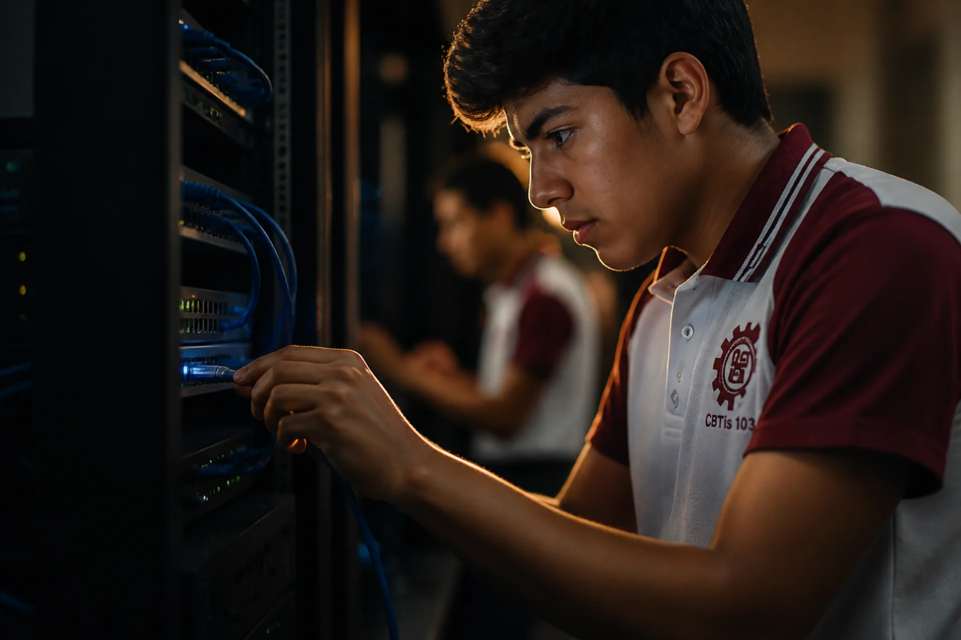 Estudiantes de Ciberseguridad en el CBTIS 103