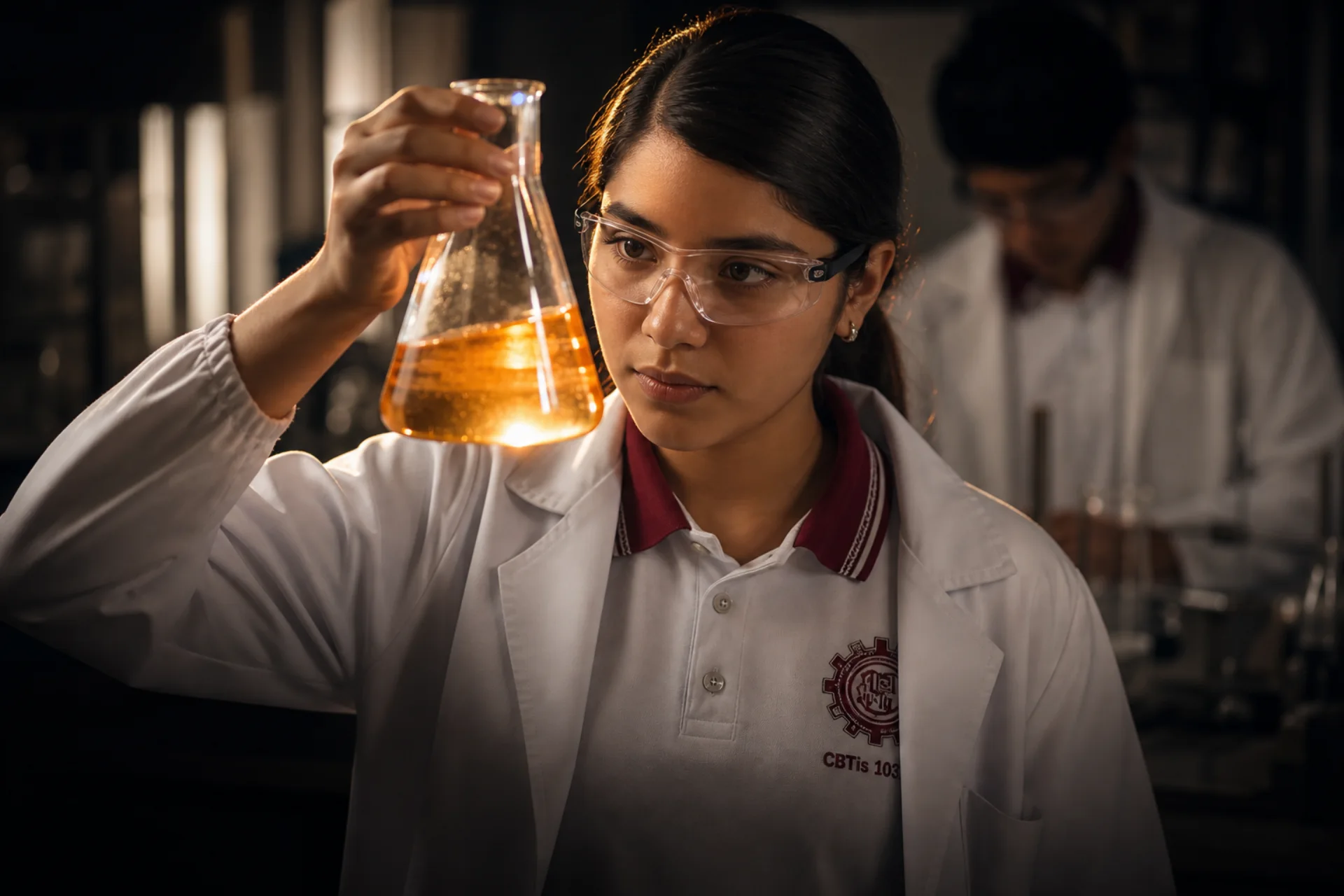 Estudiantes de Laboratorista Químico en el CBTIS 103